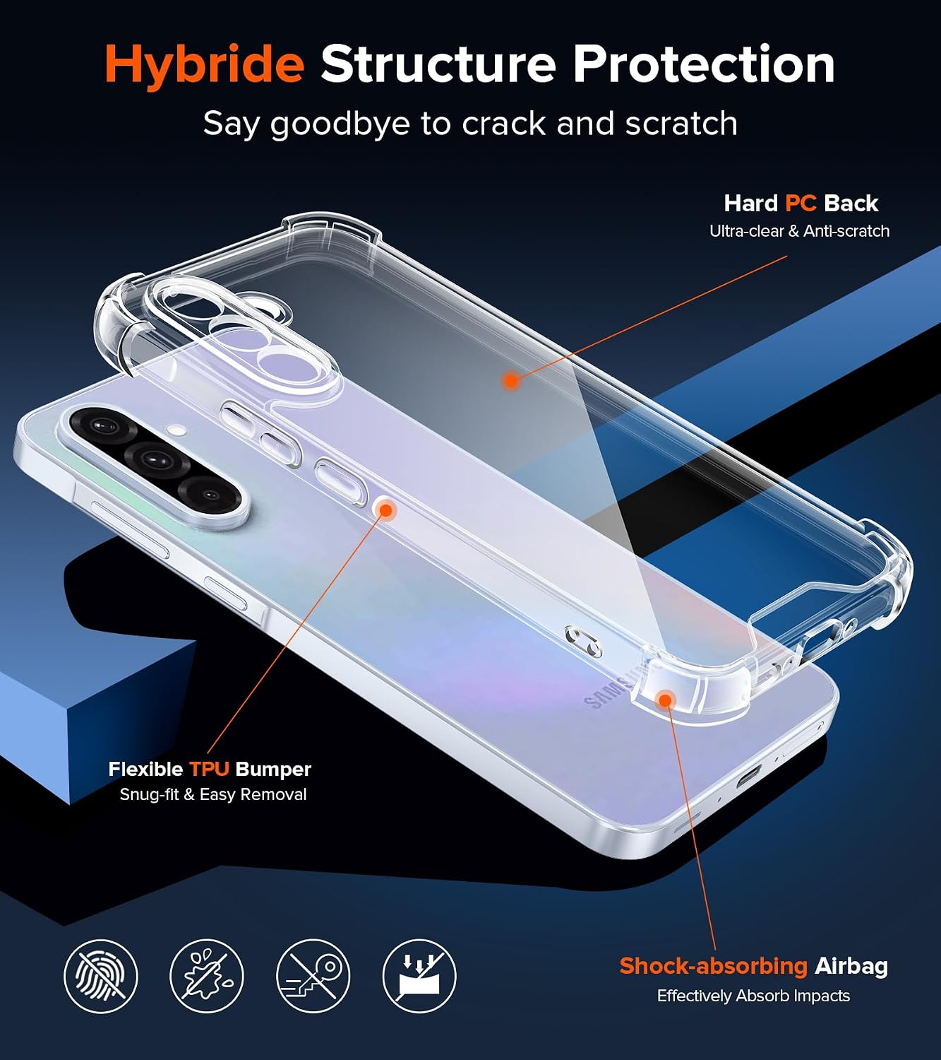 Detalle de ivoler Anti-Amarillo funda para Galaxy A36 5G
