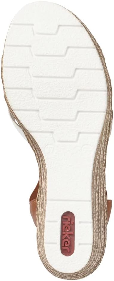 Detalle de Rieker Damen 61995 Sandalen – komfortable Ankleide für Alltag und Freizeit