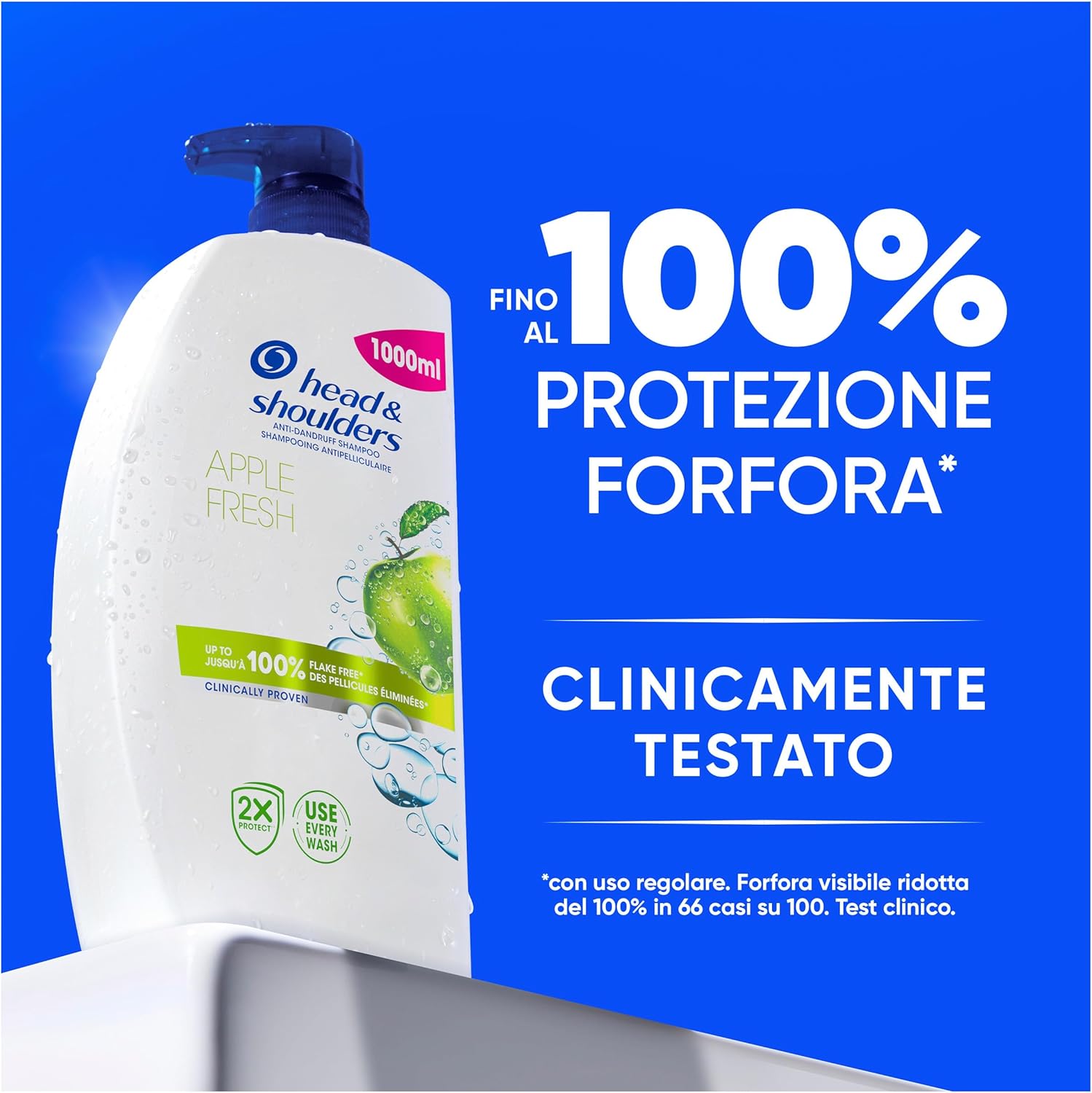 Thumbnail 3 de Head & Shoulders Shampoo Antiforfora Apple Fresh 1000 ml con dosatore, uso quotidiano