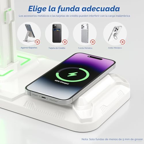 Thumbnail 2 de KDD Soporte auriculares gaming LED y carga inalámbrica para PS5