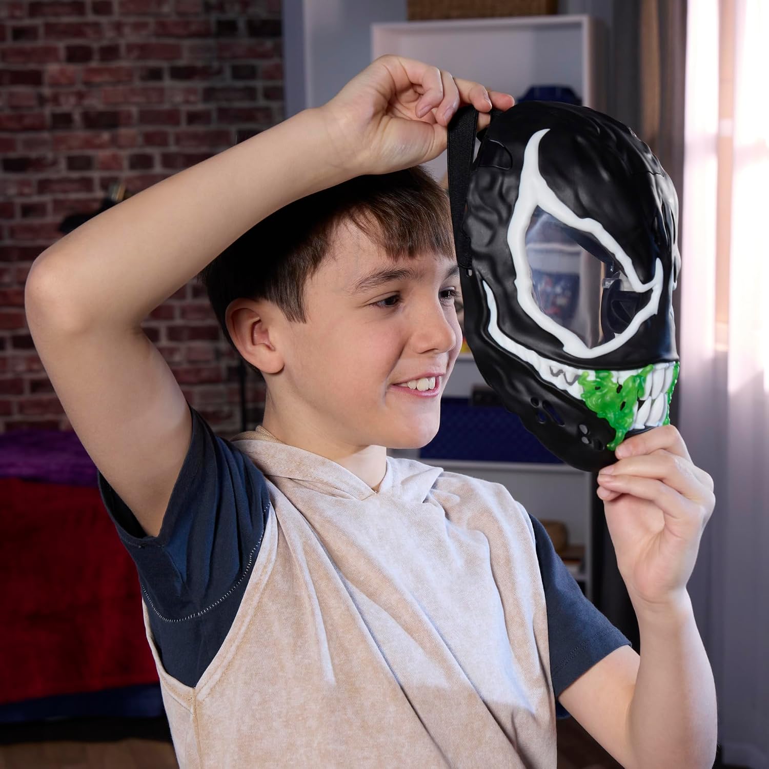 Thumbnail 6 de SPD Venom Versus Mask – Masque phosp resc et lumineuse pour enfant (Spider-Man Venom), noir