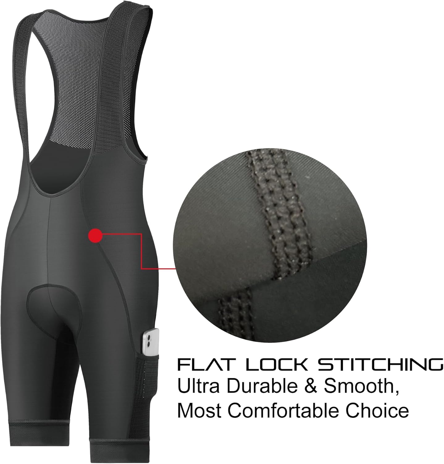 Thumbnail 3 de CEROTIPOLAR Herren-Bib Shorts mit Langstrecken-Polster und UPF50+ Sonnenschutz