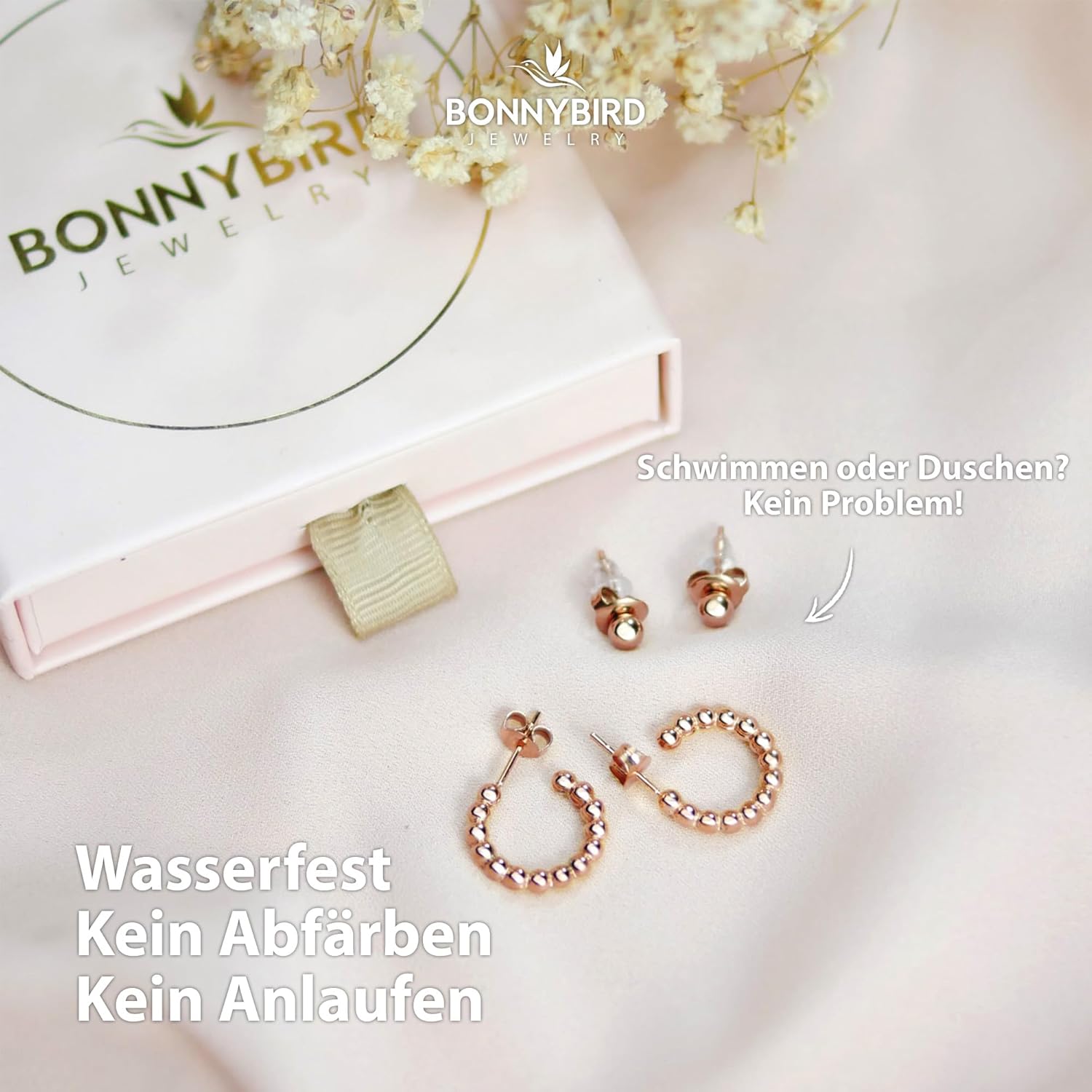 Thumbnail 4 de BONNYBIRD Creolen Rosegold 18K Vergoldet