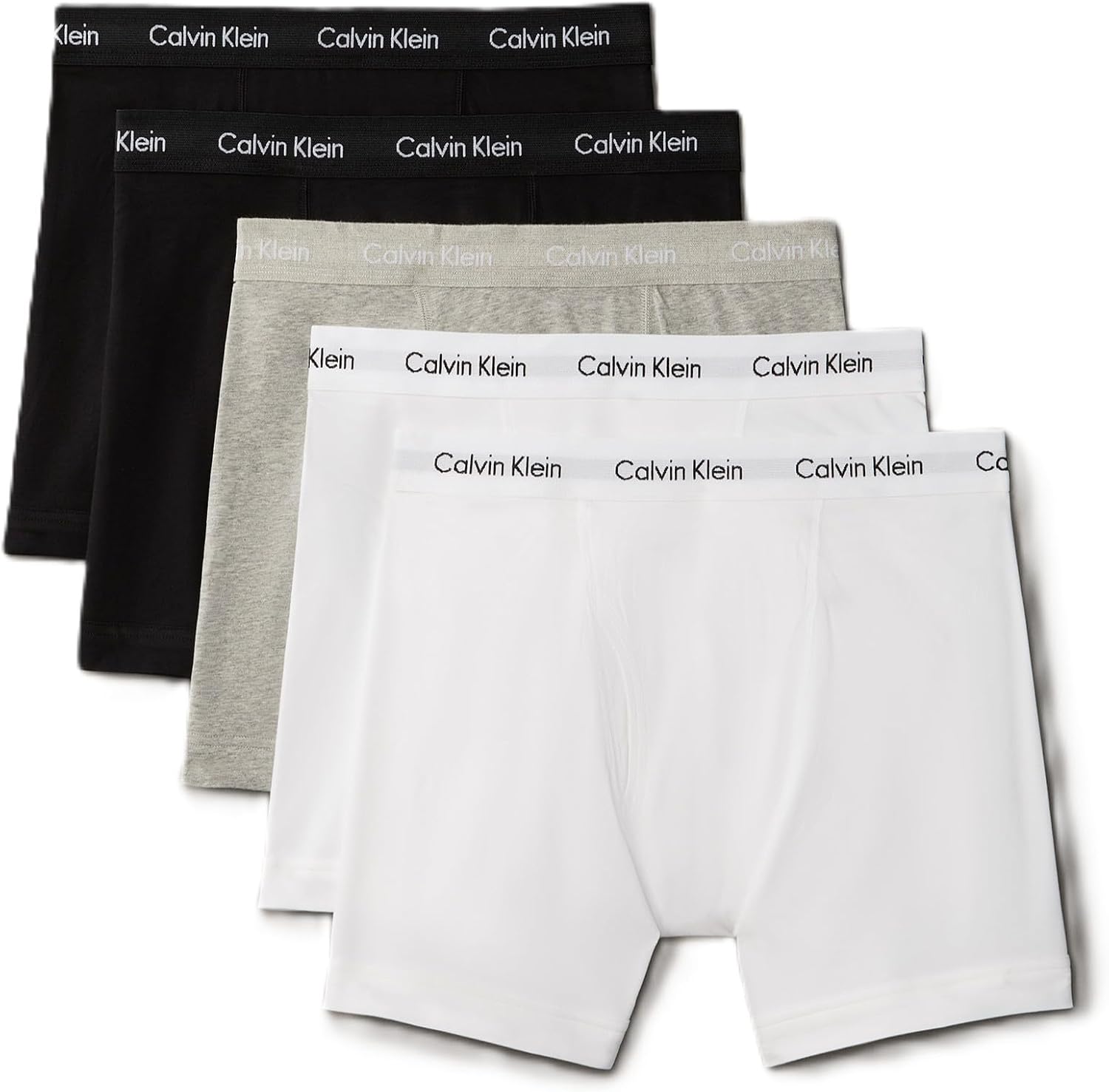 Detalle de Calvin Klein Men's Cotton Stretch 5-Pack Boxer Briefs – Black, Medium