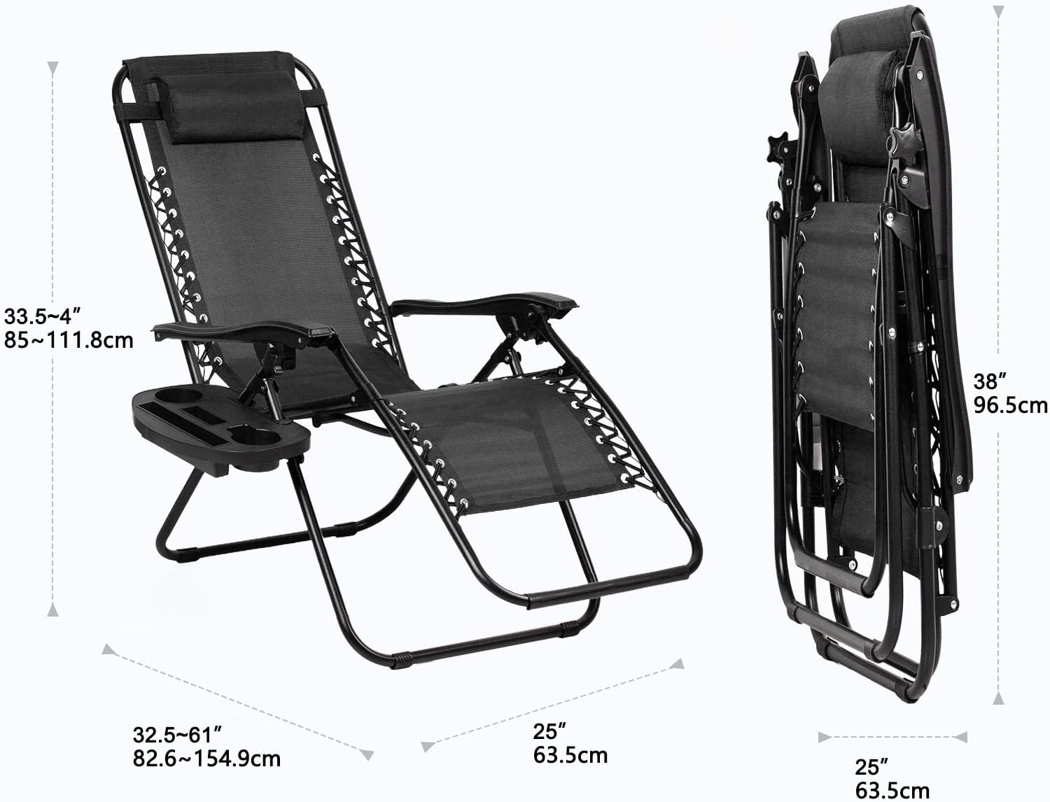 Thumbnail 1 de Nazhura Zero-Gravity Patio Chairs, Set of 2
