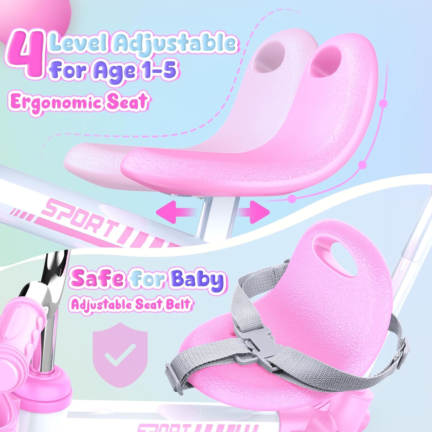 Thumbnail 3 de Kkdi 5-in-1 Toddler Bike: Grow-With-Your-Child Tricycle for 1–5 Years