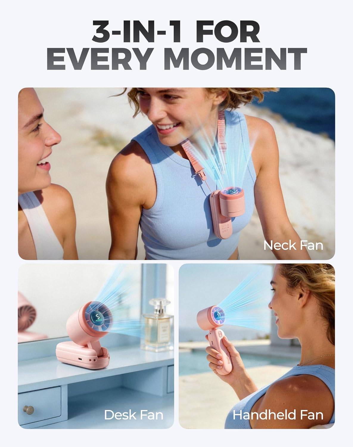 Thumbnail 4 de Diveblues iTurbo Portable Handheld Turbo Fan: 4000mAh, 5 Gear LED Display, 12 Hours of Cool