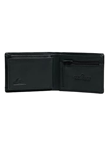 Detalle de Quiksilver Billetera plegable de cuero, negra 👝
