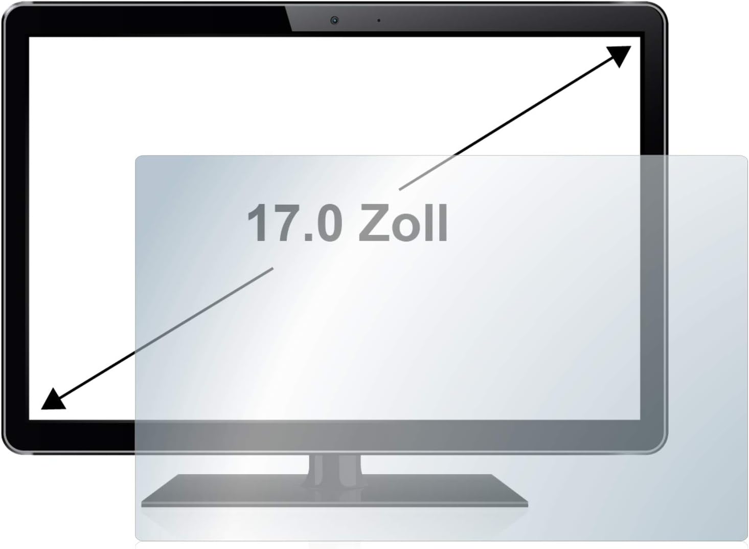 Thumbnail 1 de upscreen 17" Pellicola Protettiva per Monitor Industriali – HD-Clear, anti-impronte, Installazione facile