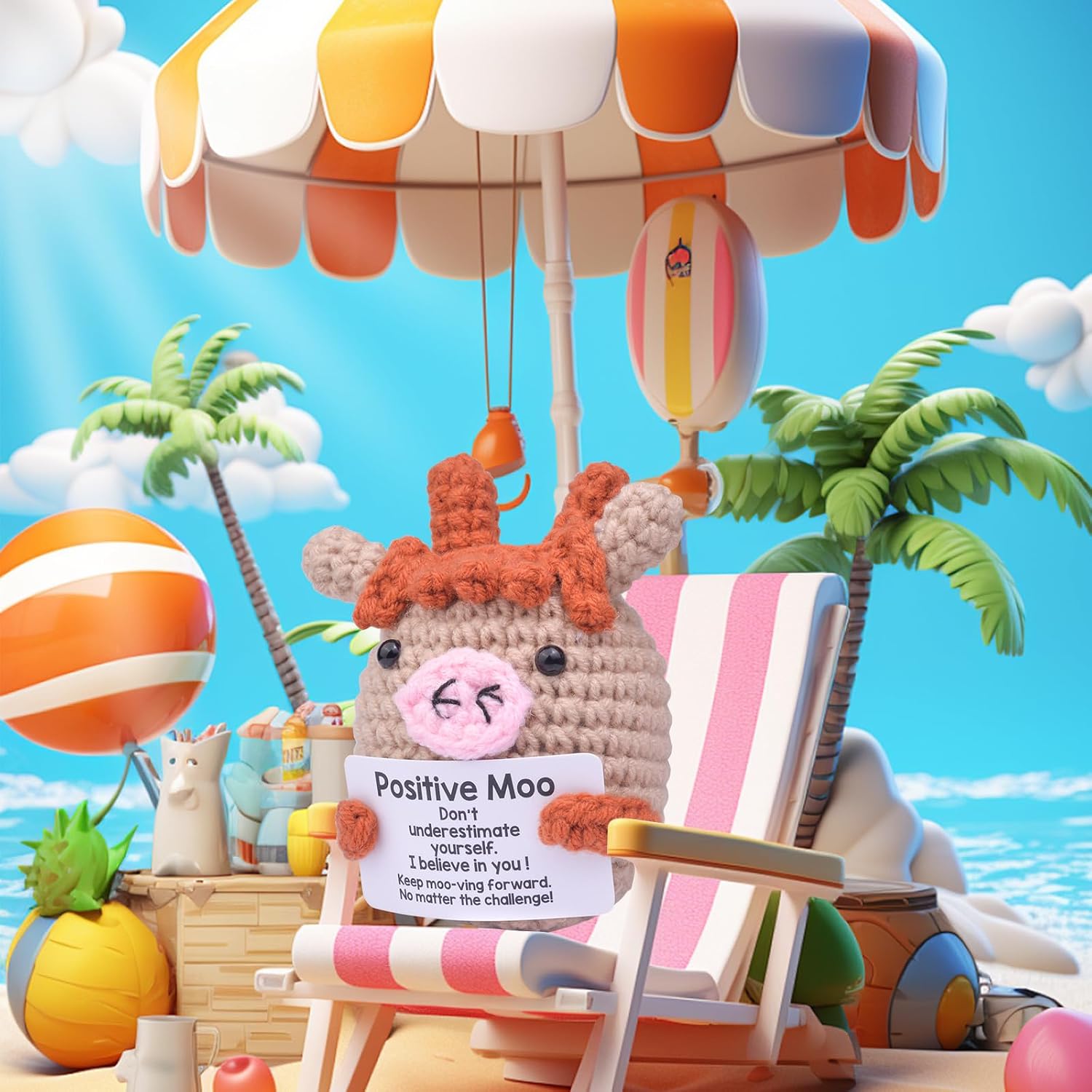 Detalle 2 de Pocket Hug Positive Sonnen-Tier Büffel
