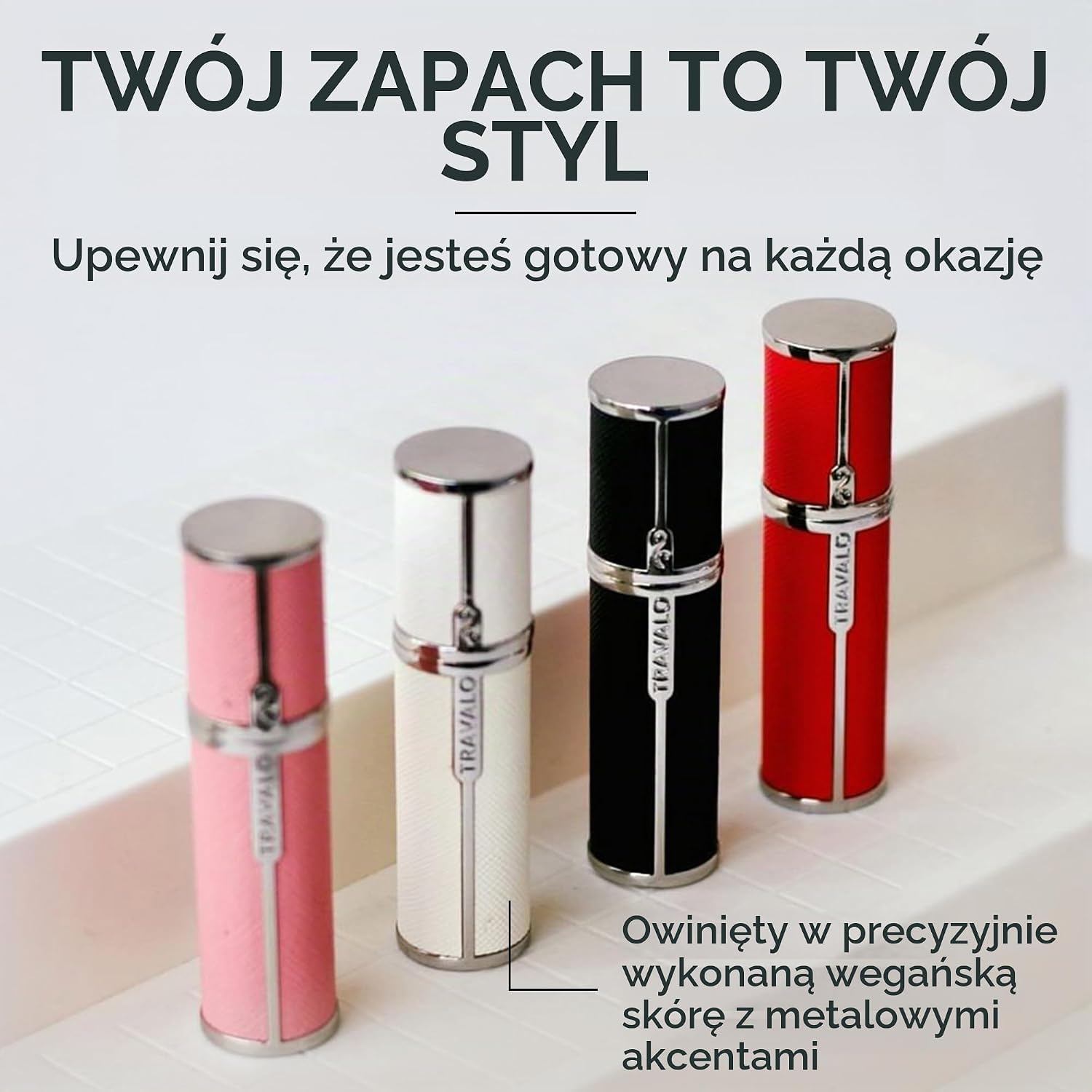 Detalle 2 de Travalo Milano HD White – biały atomizer do perfum 5 ml z systemem uzupełniania