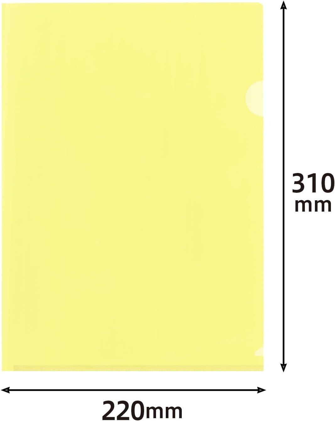 Thumbnail 4 de PLUS（プラス）89-853 FL-165HO-100P カラークリアホルダー A4タテ イエロー 0.2mm 100冊