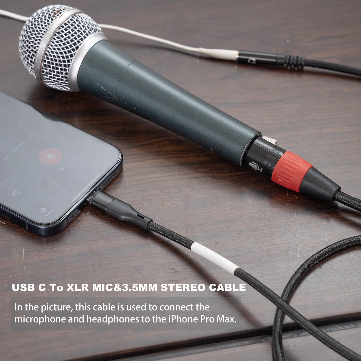 Thumbnail 5 de HUALEU NTY35 USB-C Microphone Cable with XLR and 3.5mm Stereo Output, 6.6 ft