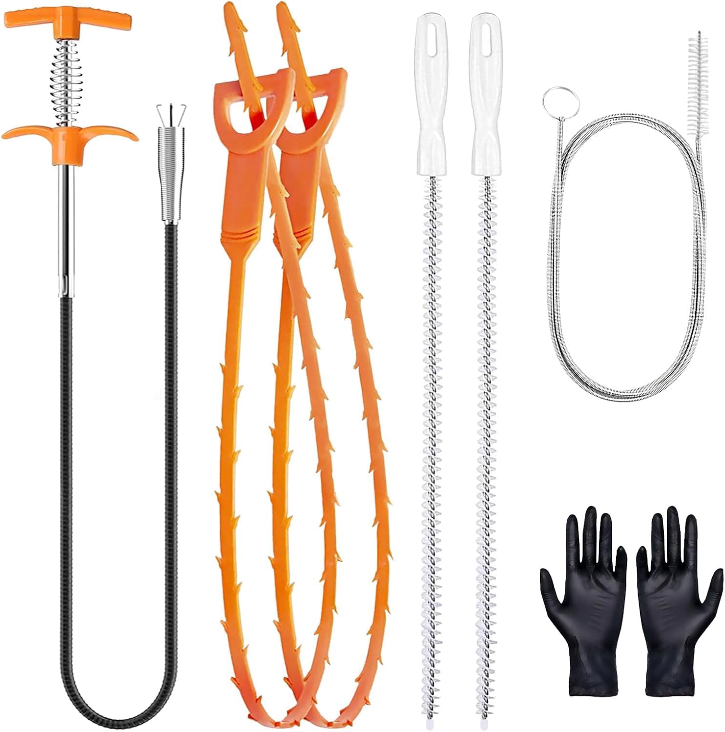 Qwatuy 160 cm Furet Déboucheur Professionnel Flexible – Lot de 6 pièces