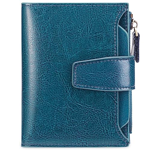 Detalle 2 de SENDEFN Portafoglio Donna in Pelle Vera: piccolo, sicuro e con 14 slots RFID