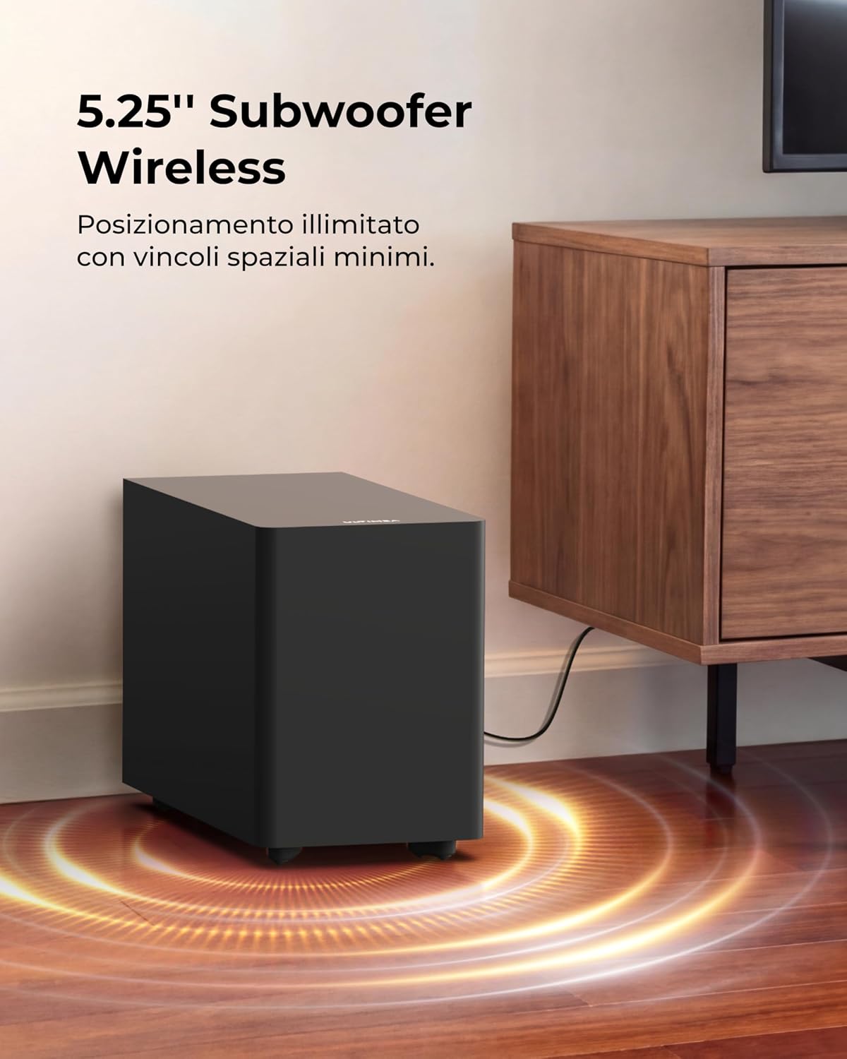 Detalle de ULTIMEA Soundbar con Subwoofer Wireless Poseidon M30 – 240W, 2.1 canali, VoiceMX e BassMX