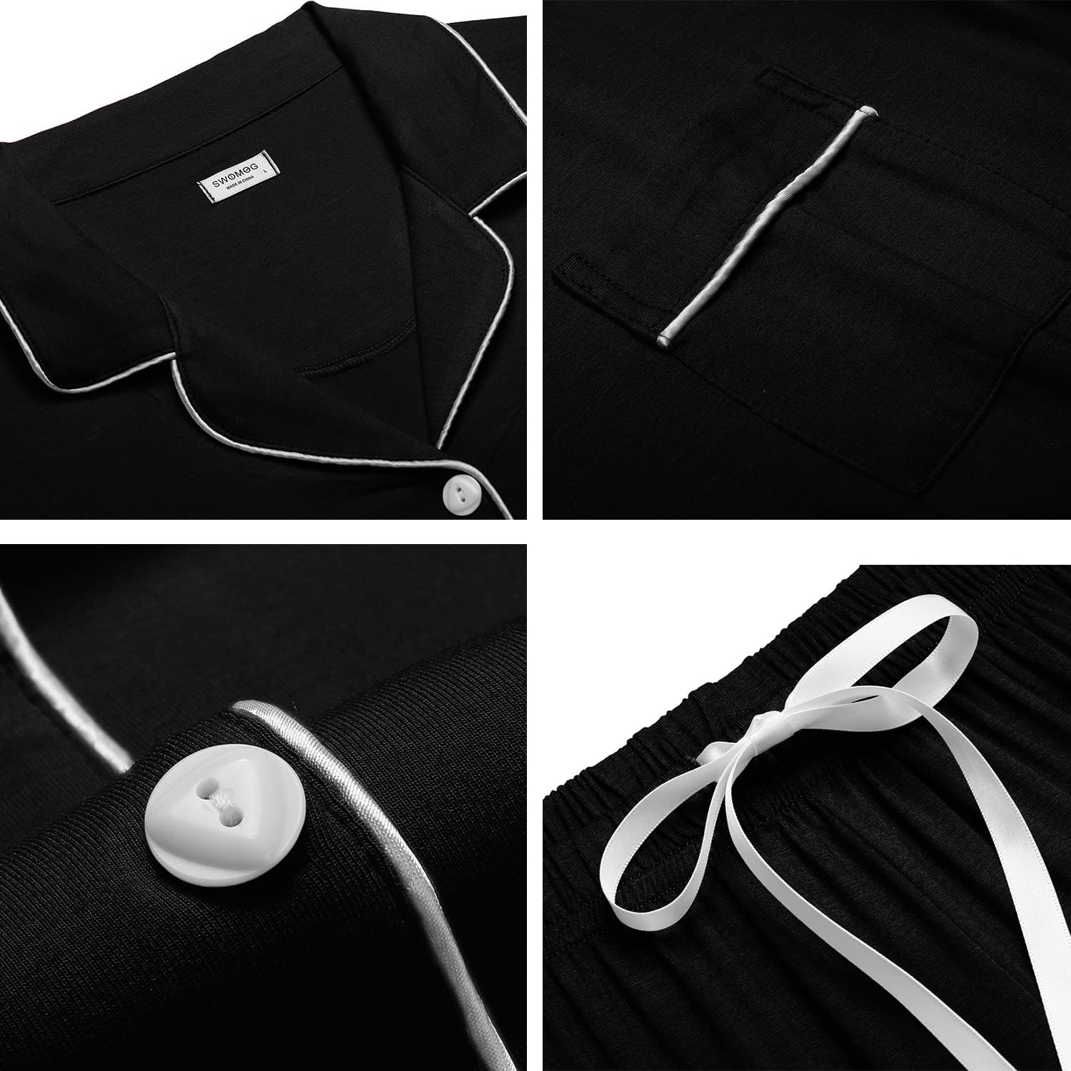 Thumbnail 4 de SWOMOG Button Down Pajamas XS-3XL