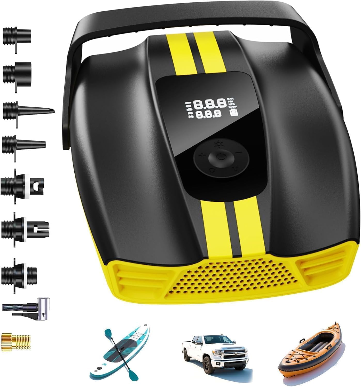 Detalle de 50PSI Paddle Board Pump Electric Portable: High-PSI, 9-Port Stand Up Paddle Board Pump (Non-Rechargeable)