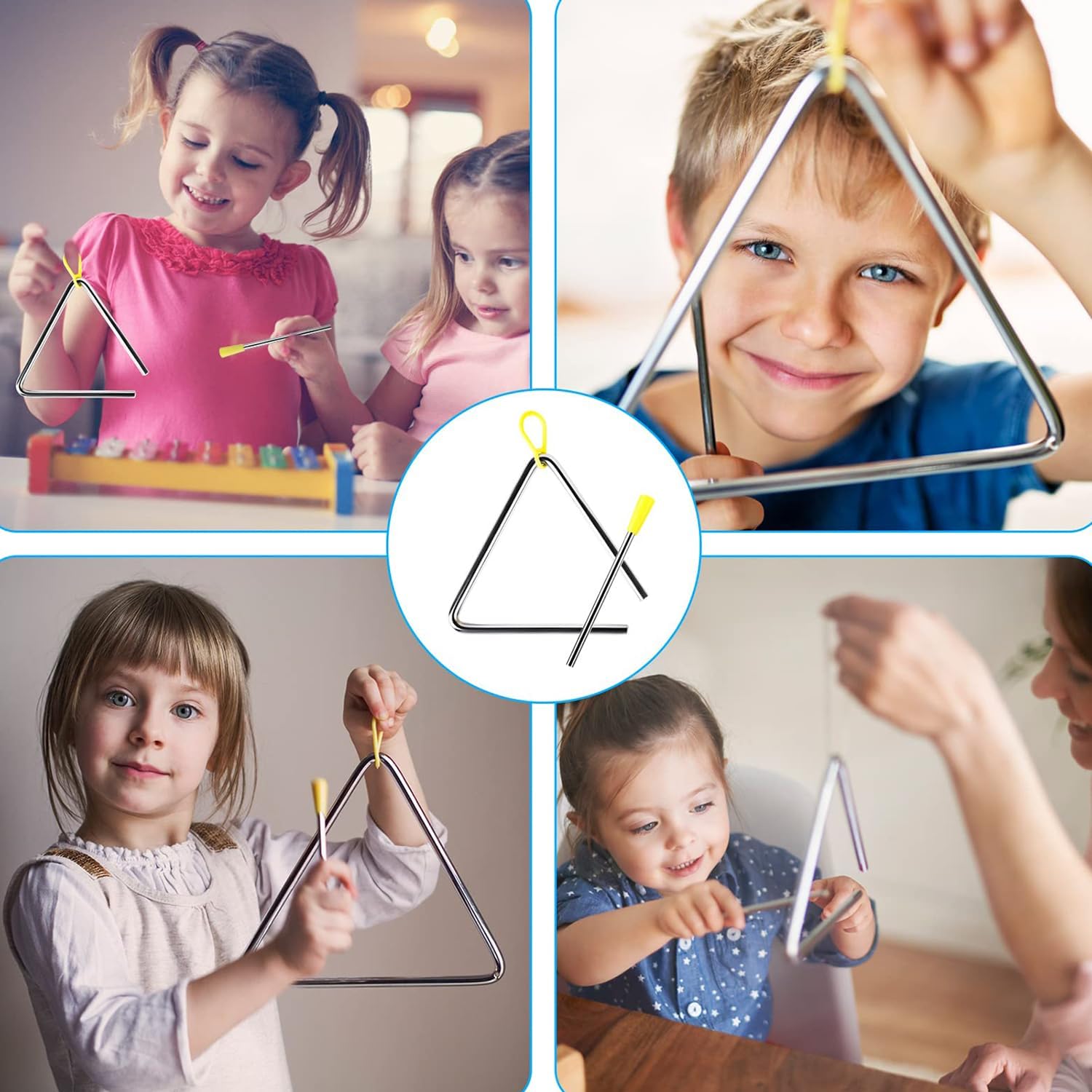 Thumbnail 5 de Triangel 5 Zoll aus Edelstahl – robuste Triangel-Musik für Rhythmusentwicklung und Schule