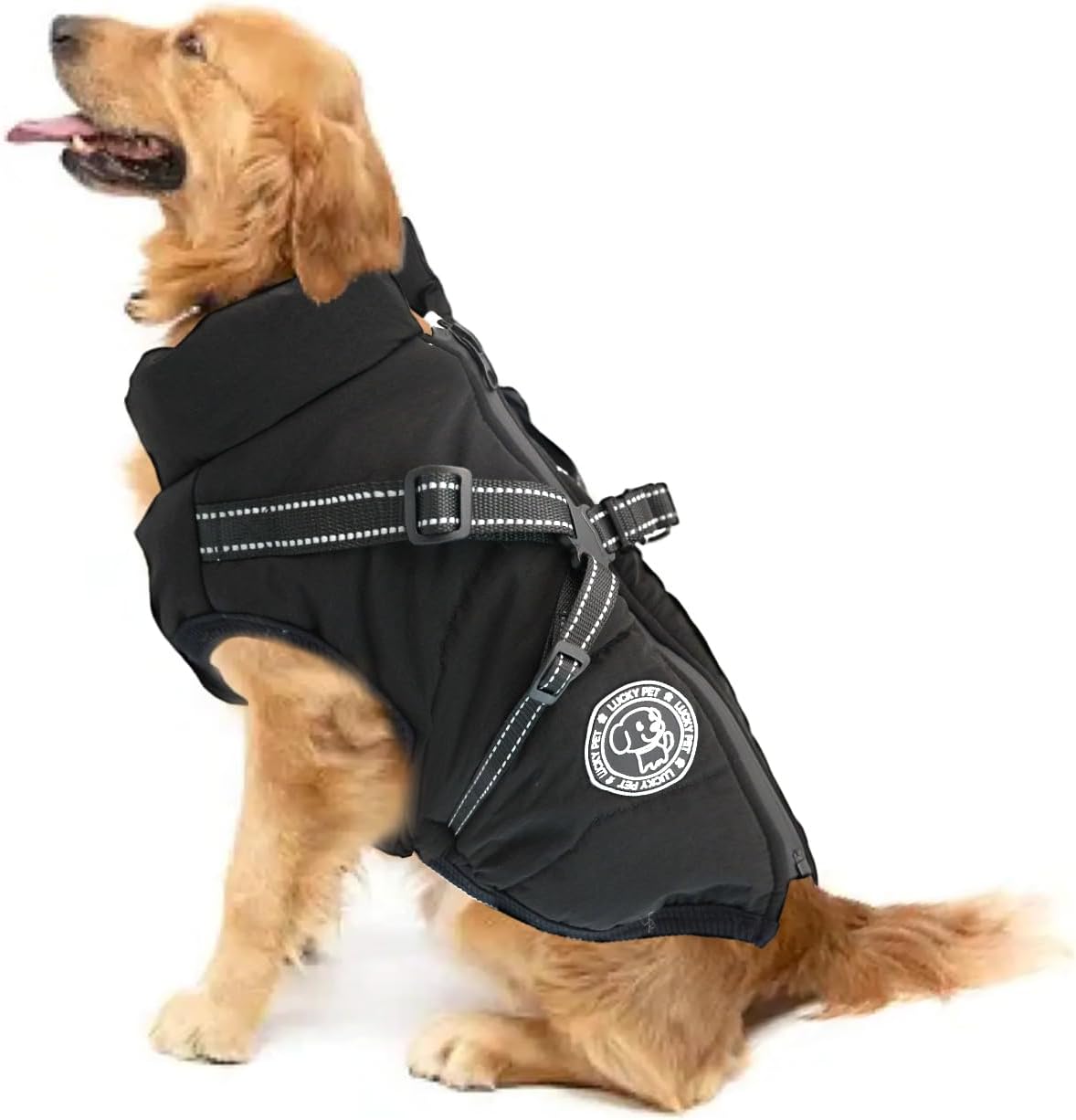 Detalle de Waterproof Dog Coat with Harness Built in 3 Sizes