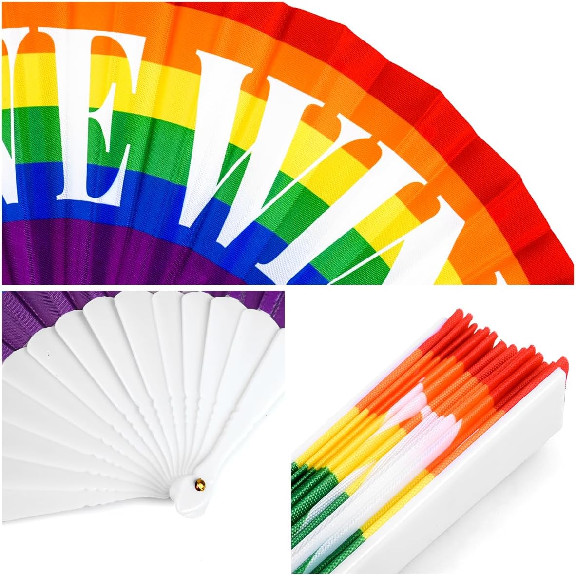 Thumbnail 6 de iZoeL Pride Fan Set: 10 Pieces of Rainbow Spirit for Parades and Celebrations
