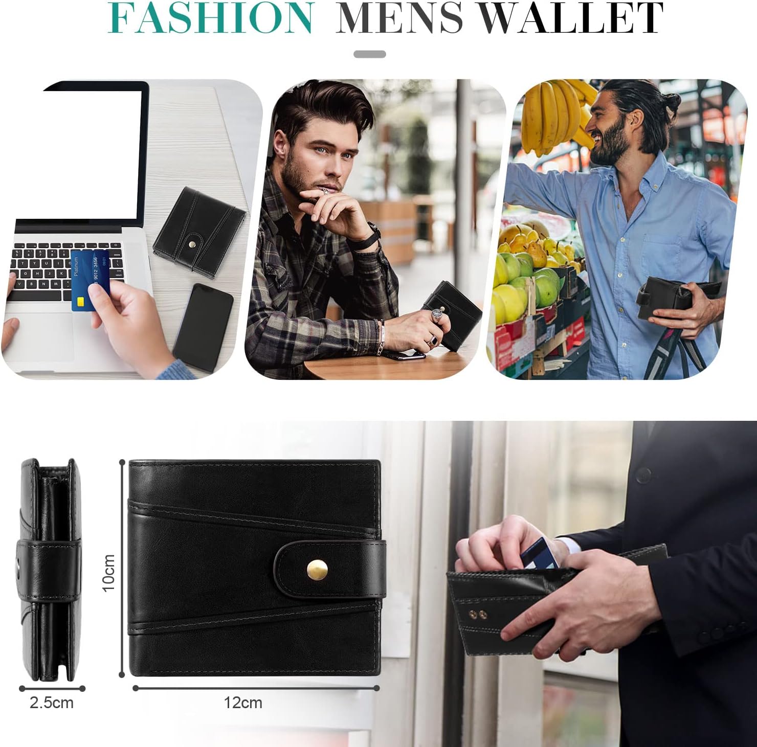 Thumbnail 4 de GSG SINCE 1998 Men's Cowhide RFID Wallet 17-slot