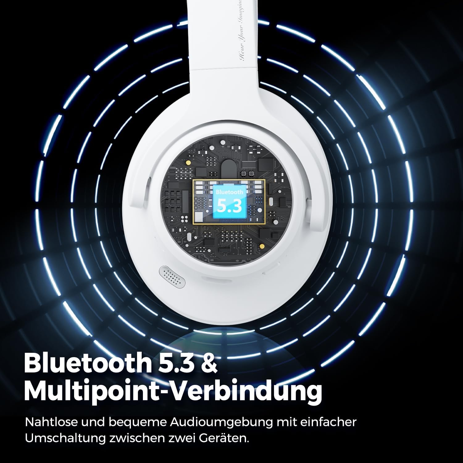 Thumbnail 5 de SoundPEATS Space Bluetooth Over-Ear Kopfhörer Hybrid-ANC (Bluetooth 5.3, 40-mm-Treiber, bis 123 Std.)