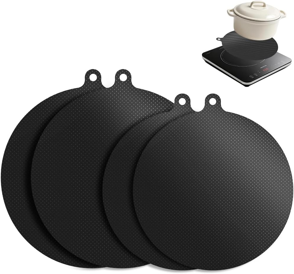 Detalle de AUAUY beschermmatten voor inductiekookplaat, set van 4, rond en 0,7 mm