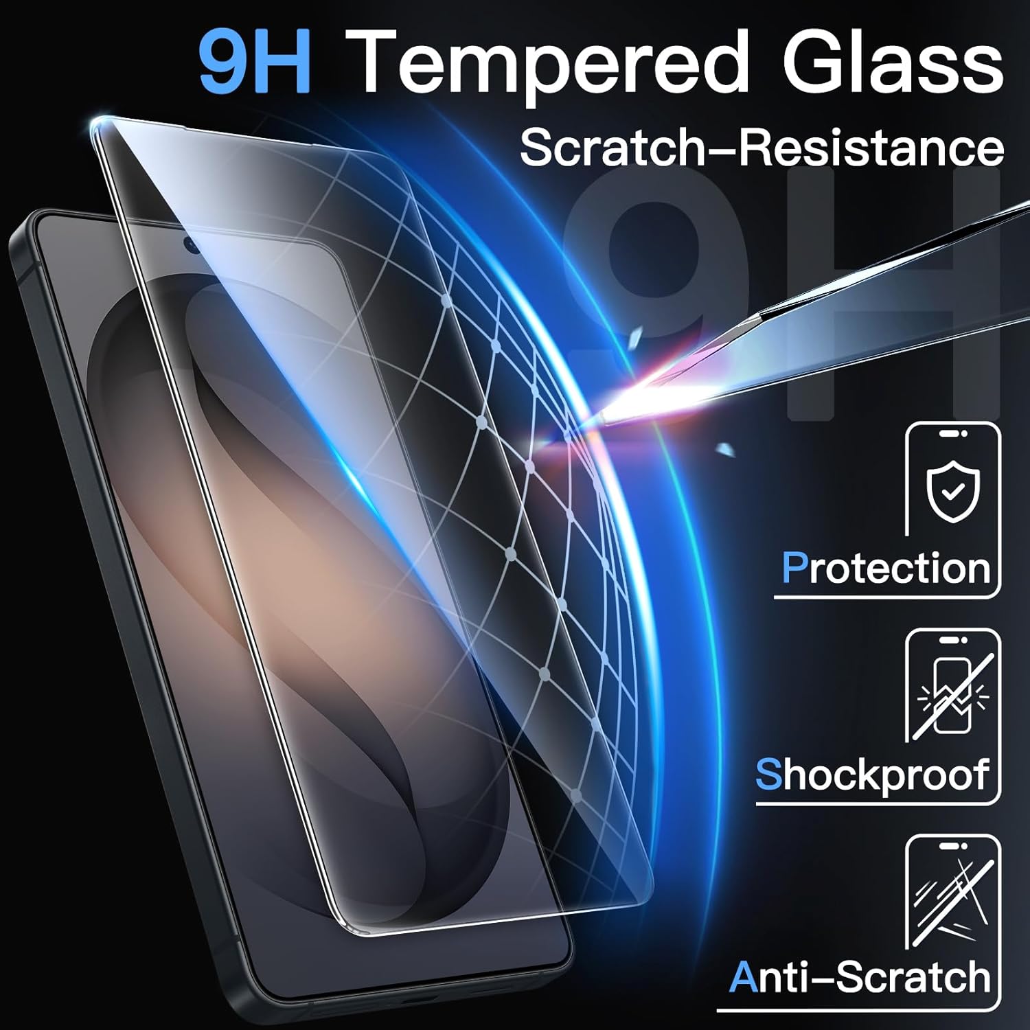 Thumbnail 5 de JETech pellicola protettiva in vetro temperato 9H per Samsung Galaxy S26 Plus (3 pezzi) con strumento di installazione