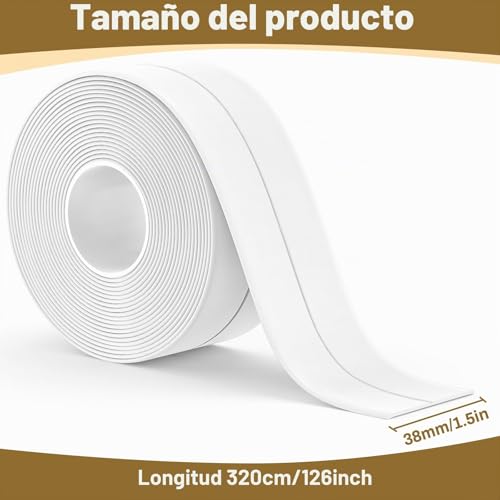 Thumbnail 1 de Fixmend: 3 Rollos de Cinta Selladora Impermeable para Baño y Cocina (320 cm x 3,8 cm)