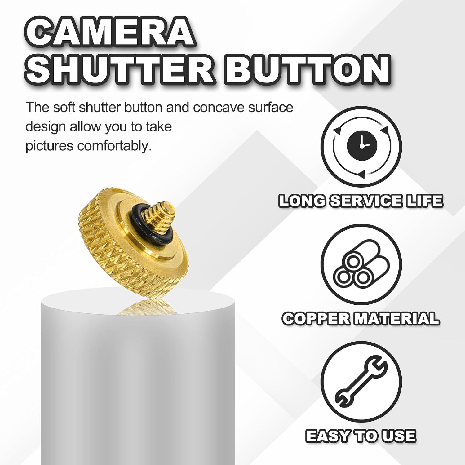 Thumbnail 3 de PATIKIL 12mm Camera Shutter Button Gold