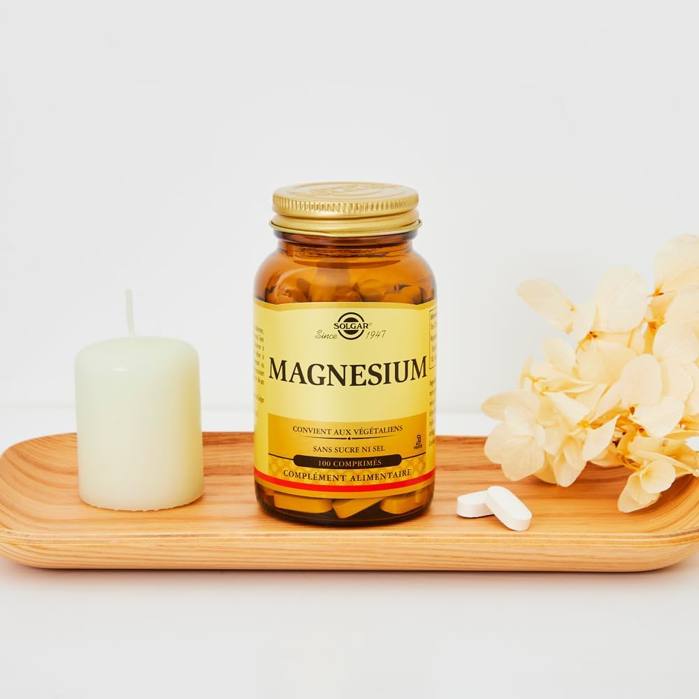 Detalle de Solgar Magnésium Bisglycinate – Sommeil et Fatigue, 100 comprimés
