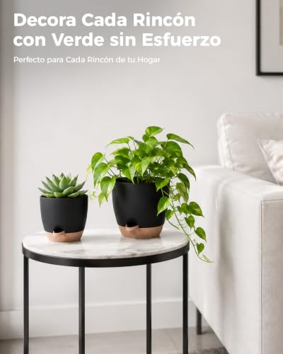 Thumbnail 7 de Bamworld Macetas Autorriego de Interior (Pack 6, 13–20 cm) con Base Integrada