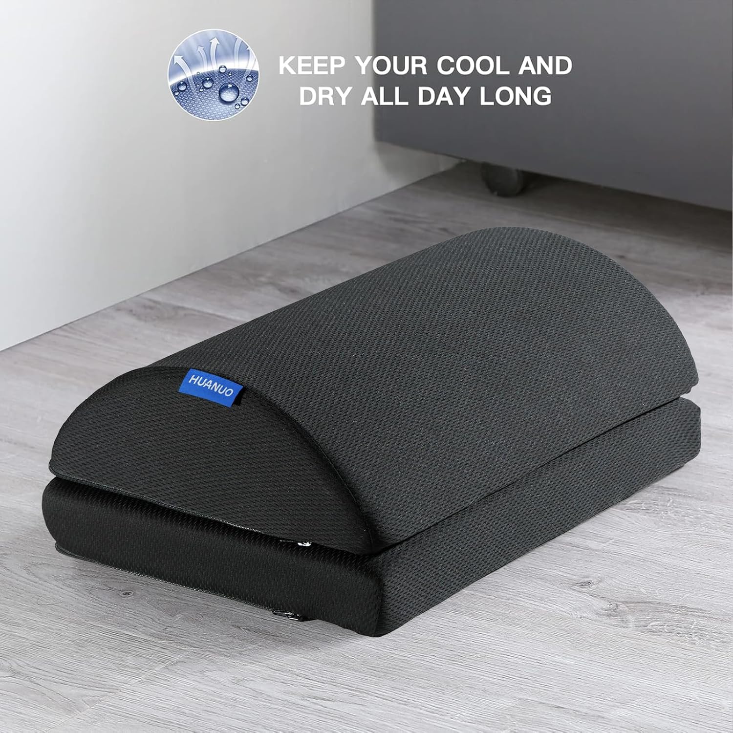 Thumbnail 2 de HUANUO Footrest with Memory Foam review: comfortable, adjustable under-desk support