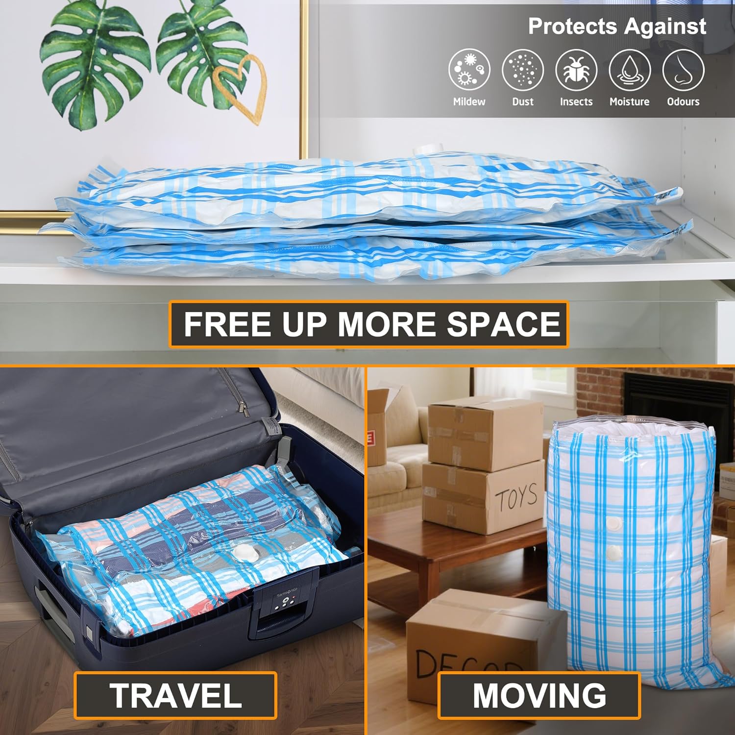 Thumbnail 6 de Storage Master vacuum bags, 8 jumbo with pump