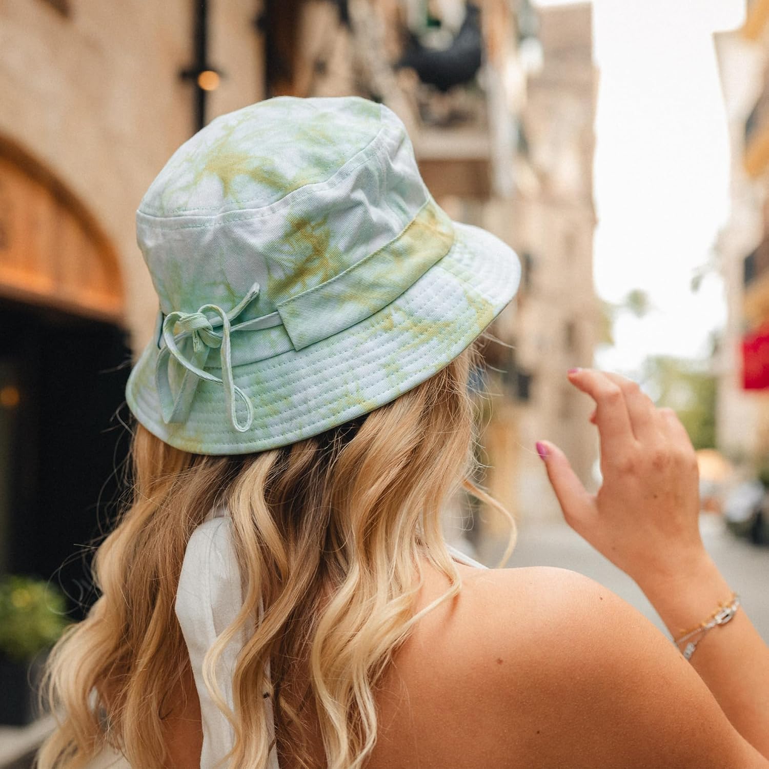 Detalle de Johnny Urban chapeau bob “Gill” en coton anti-UV, bucket hat pliable pour homme & femme