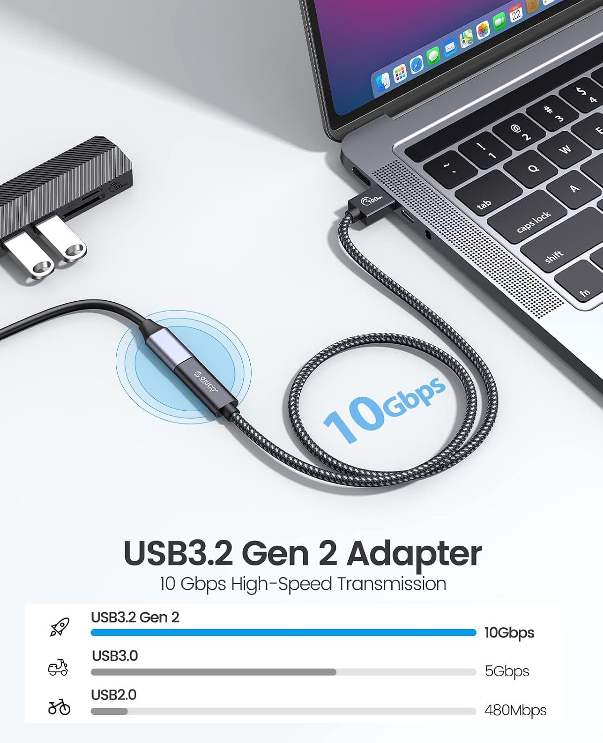 Thumbnail 1 de ORICO USB‑C Buchse auf USB‑A Stecker (USB 3.2 Gen 2) Adapterkabel mit bis zu 10 Gbps – 1 m