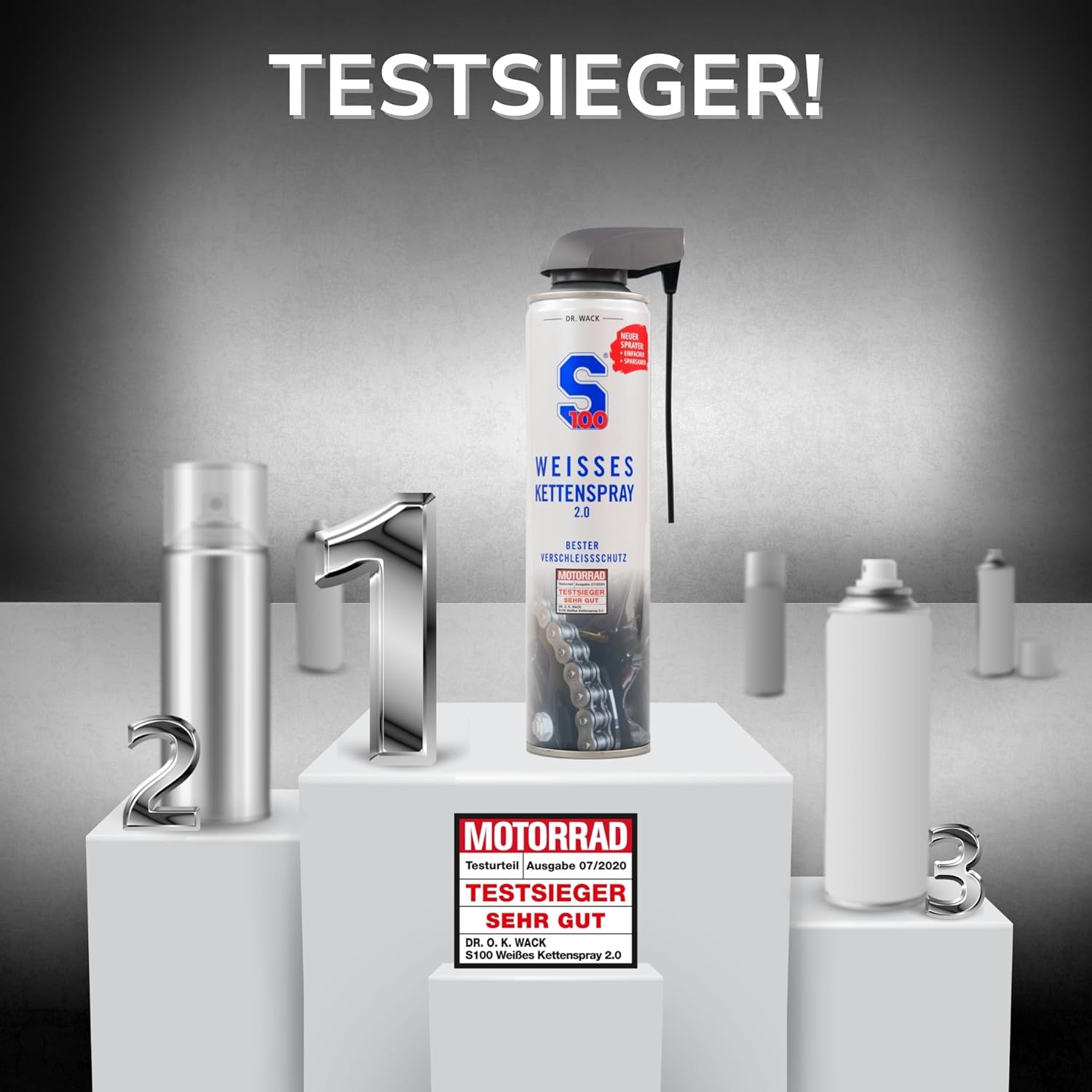 Thumbnail 2 de DR. WACK Weißes Kettenspray Motorrad 400 ml – Schutz vor Verschleiß und Korrosion