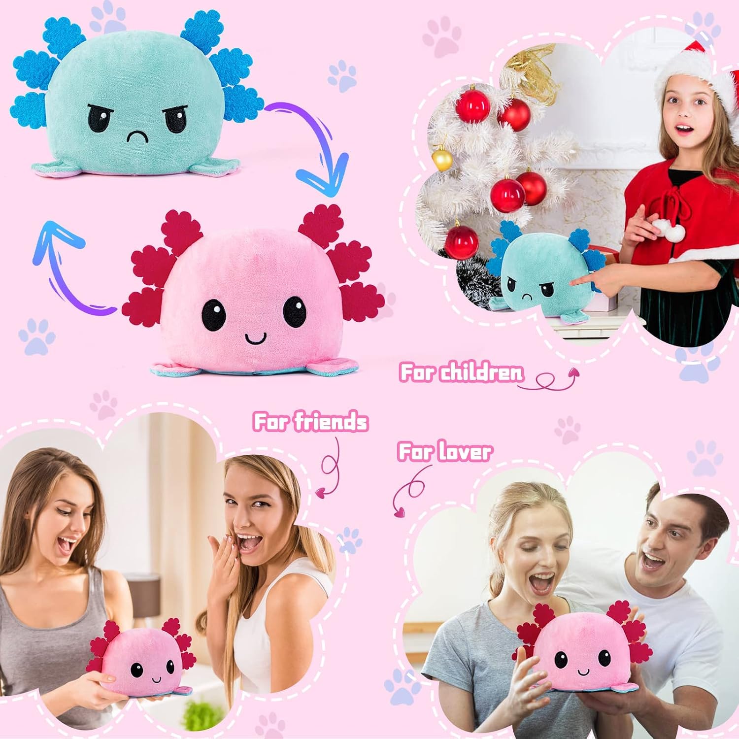 Thumbnail 4 de Thedttoy Reversible Axolotl Plushie