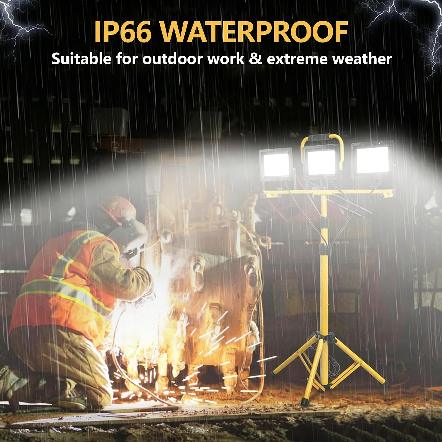 Thumbnail 6 de Jefedana Jefedana-Work Light 3-Head LED Work Light, 21,000 Lumens, IP66