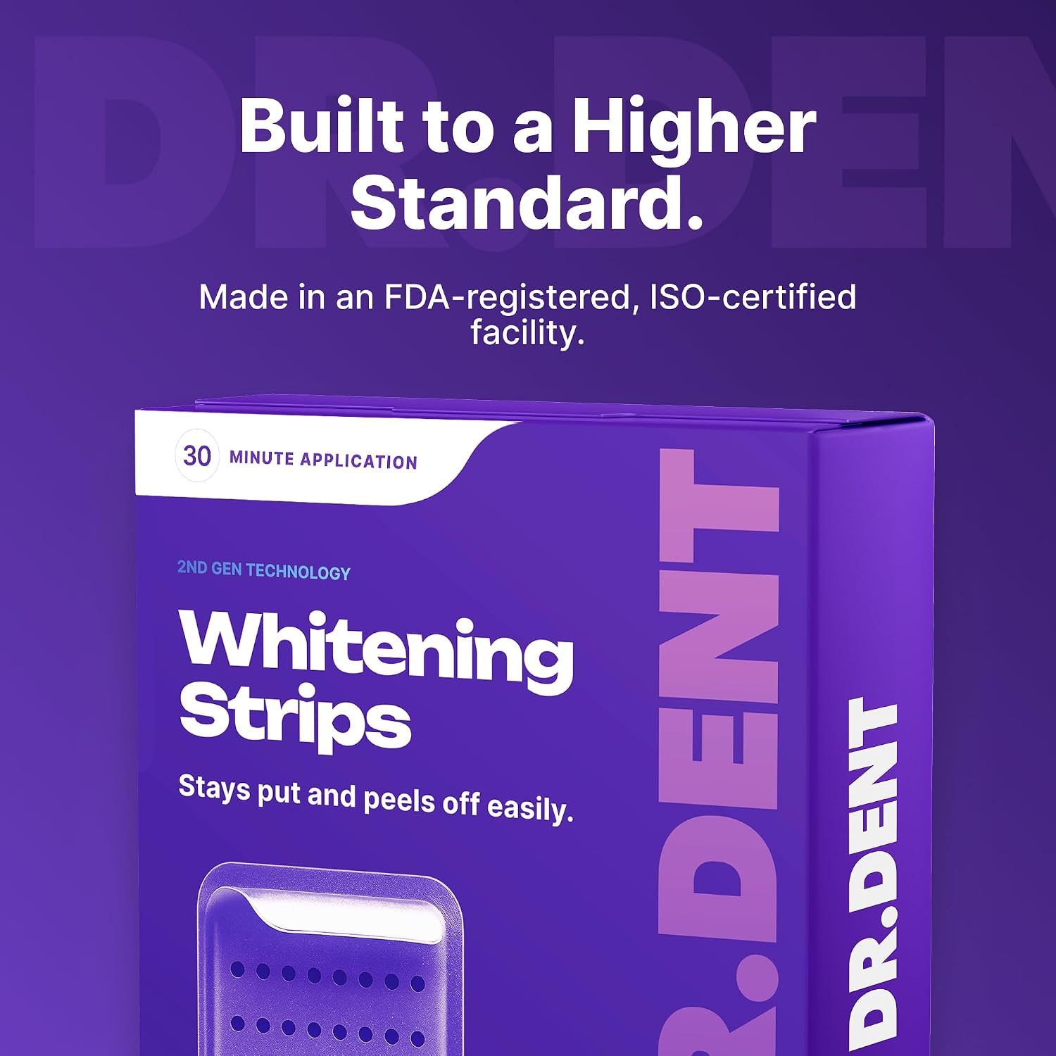 Thumbnail 6 de DR.DENT Purple Teeth Whitening Strips – 14 Strips, 7 Treatments, Enamel Safe with PAP Technology