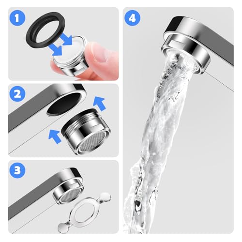 Thumbnail 1 de COOLUCK Wasserhahn Sieb mit Filter, 10 Stück Strahlregler M24 – verlässliche Durchflussregelung und Filtration