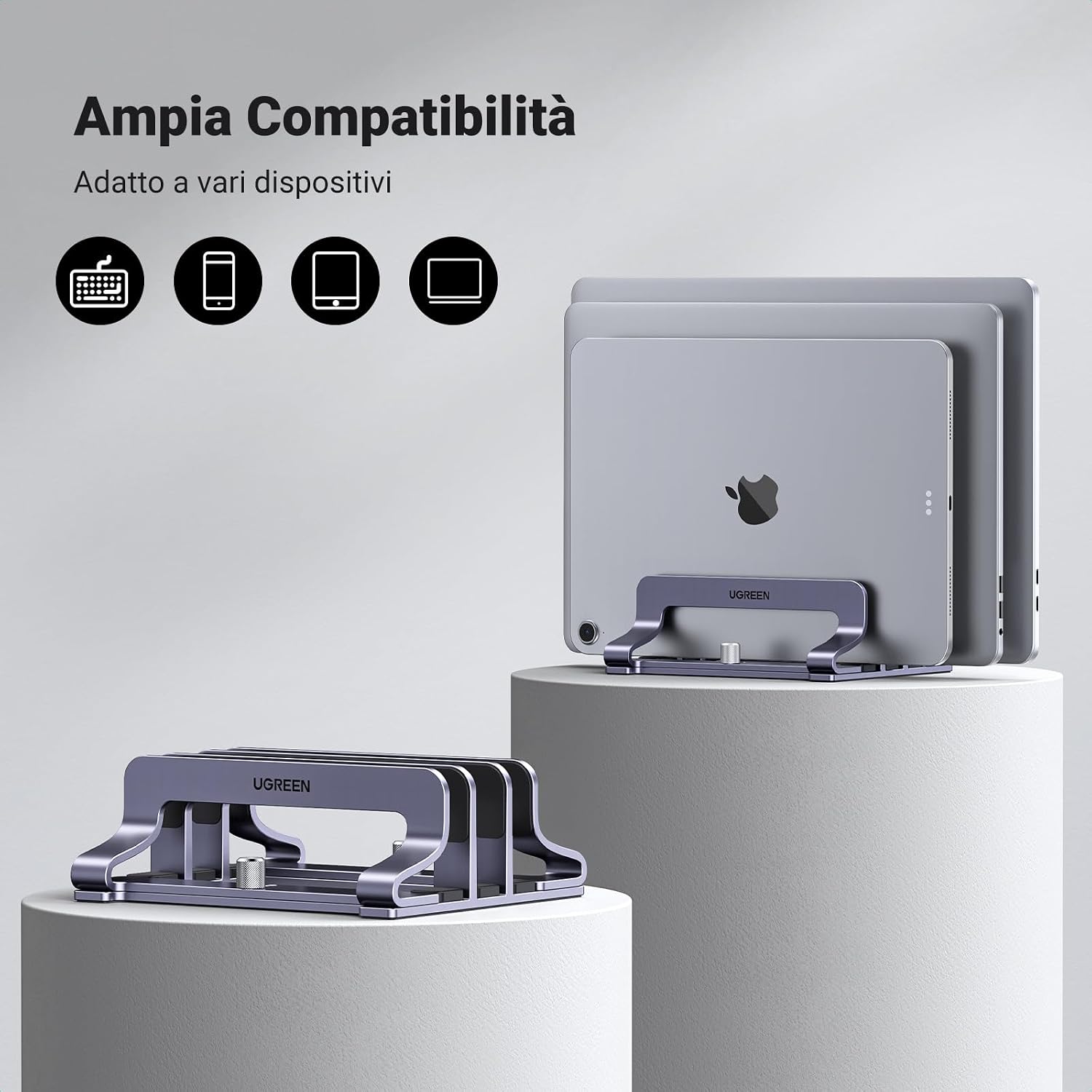 Detalle de UGREEN Supporto Verticale 3 Slot regolabile per laptop (fino a 15,6”)