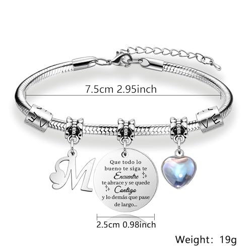 Detalle 2 de Awyuan pulsera de iniciales personalizada