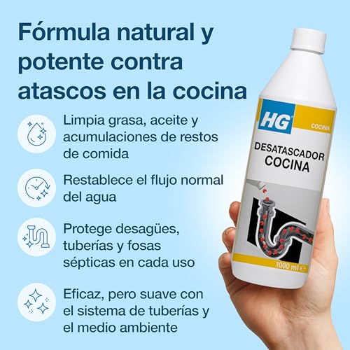 Detalle 2 de HG Desatascador de Cañerías 1 L