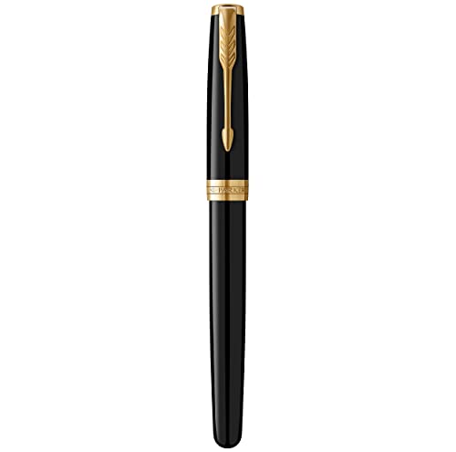Detalle 2 de Parker Sonnet - Elegante pluma estilográfica negra con dorados ✒