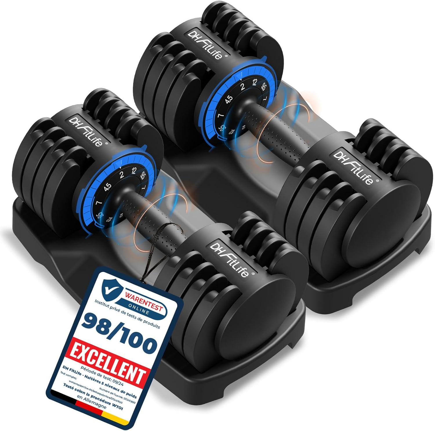 DH FitLife haltères réglables 12 kg 🏋