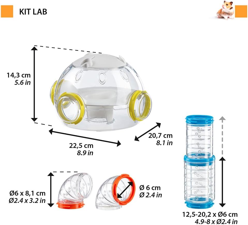 Detalle 2 de Ferplast Tubes hamster 6 cm 🐹
