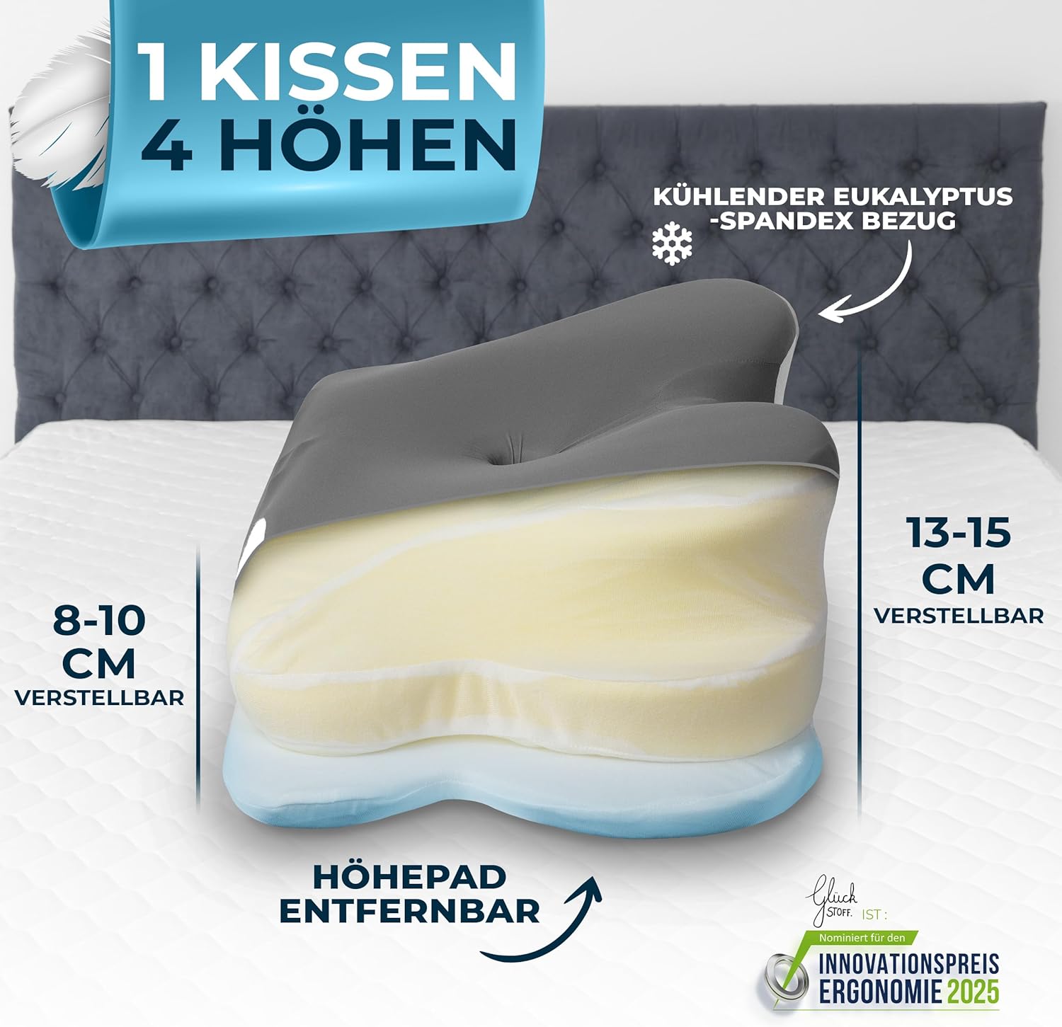 Thumbnail 1 de Glückstoff Oreiller orthopédique 50 000 clients