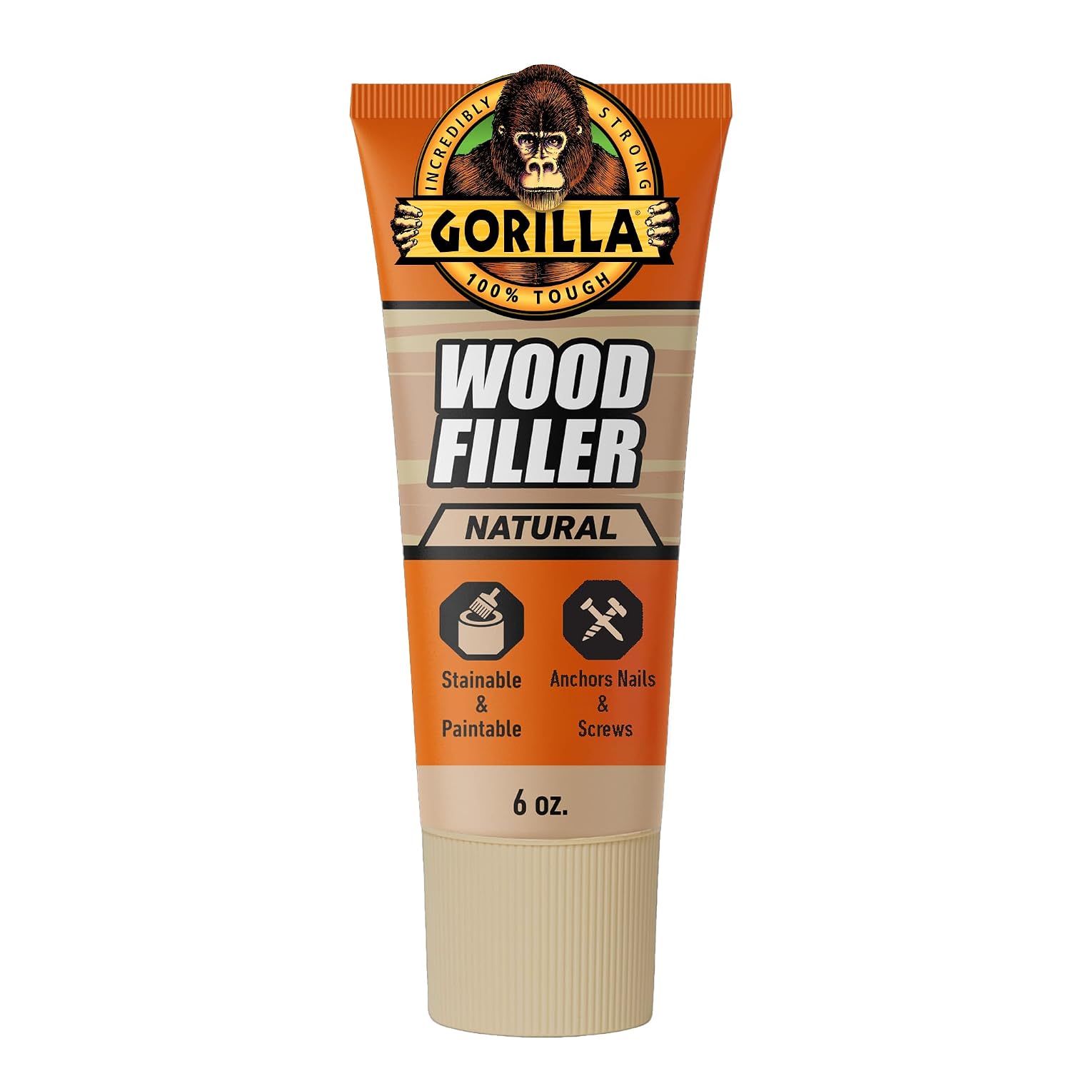 Detalle de Gorilla 108033 High Performance Wood Filler, 170g Stainable and Paintable